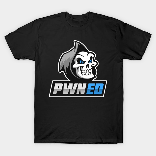 Cyber security - Hacker - PWNED Blue T-Shirt by Cyber Club Tees